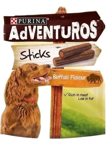 Purina adventuros sticks gusto bufalo 120 gr  