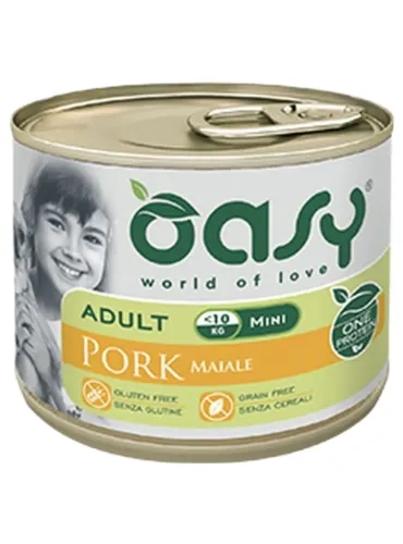 Oasy cane adult mini maiale umido 200 gr