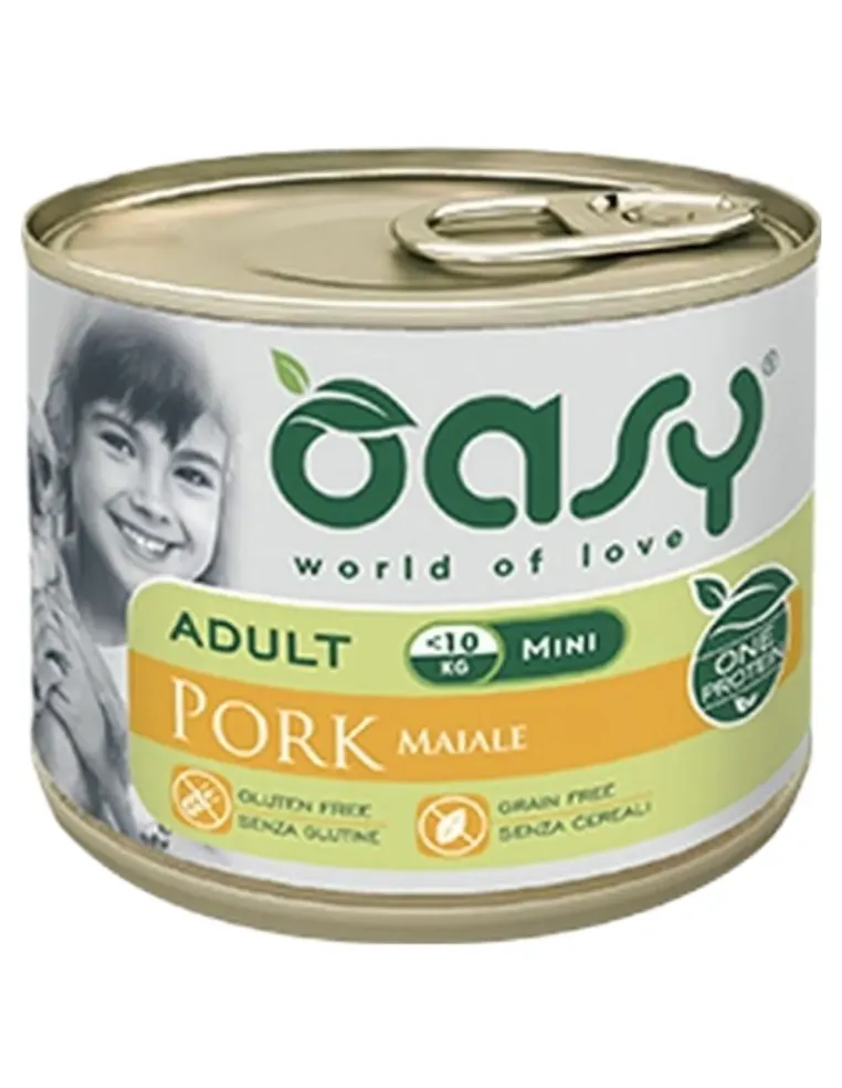 Oasy cane adult mini maiale umido 200 gr  