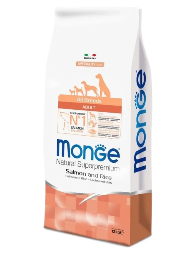 Monge salmone e riso 12 kg  