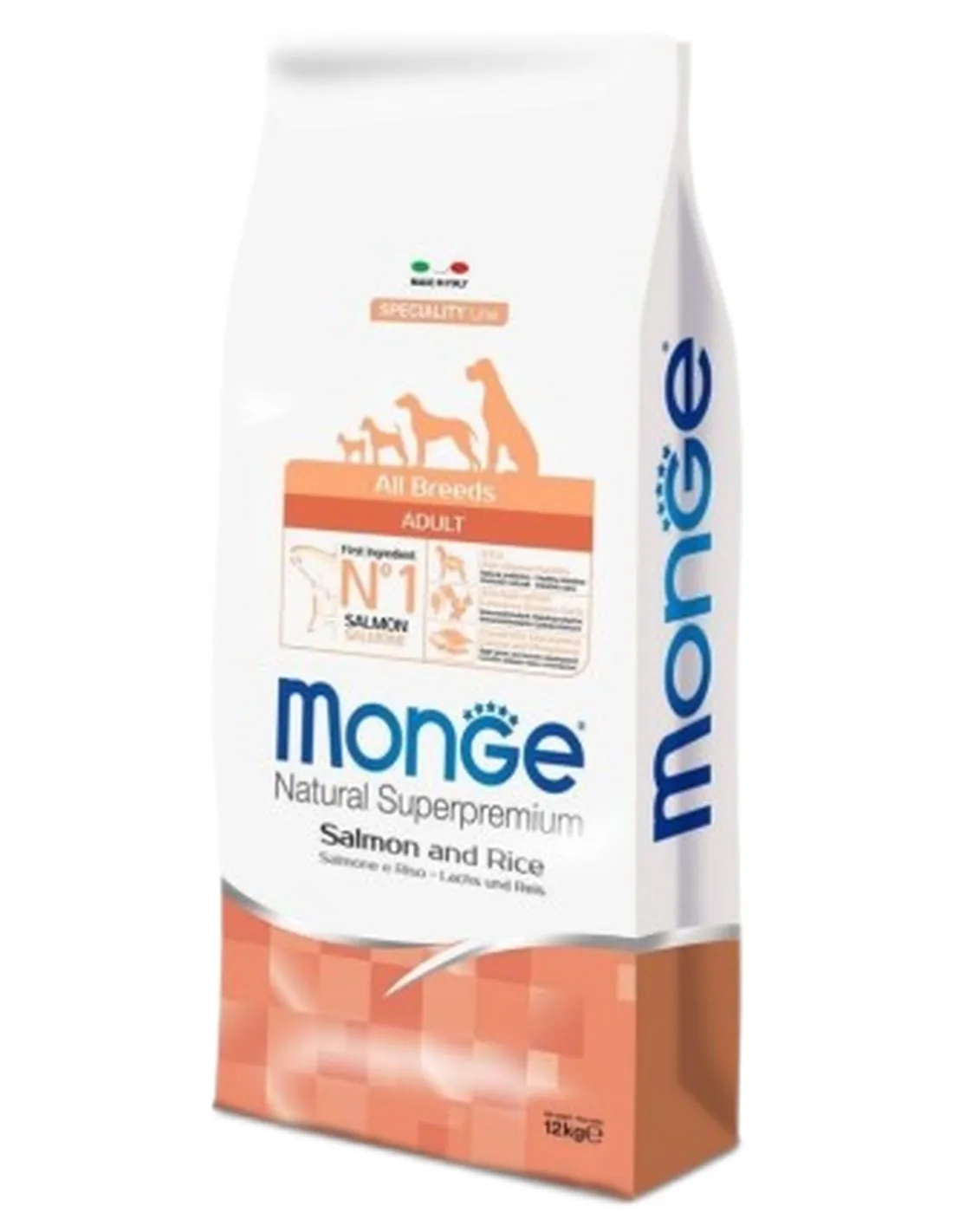 Monge salmone e riso 12 kg  