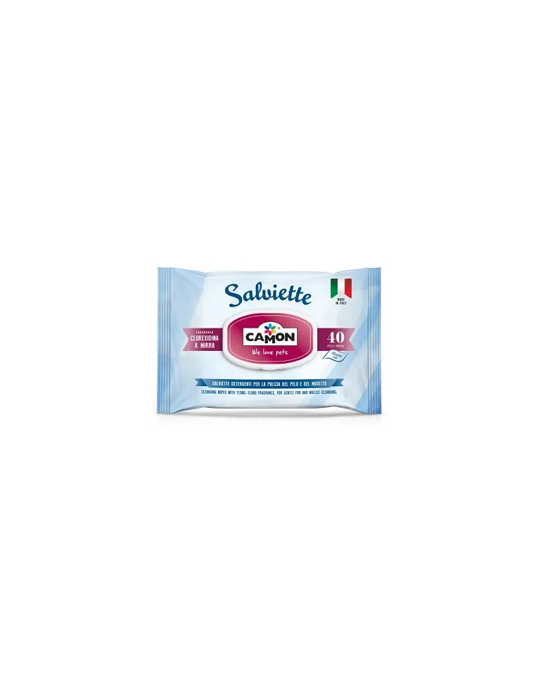 Salviette Detergienti Igienizzanti Mirra 40 pz Camon