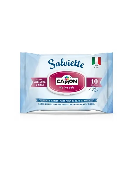 Salviette Detergienti Igienizzanti Mirra 40 pz Camon