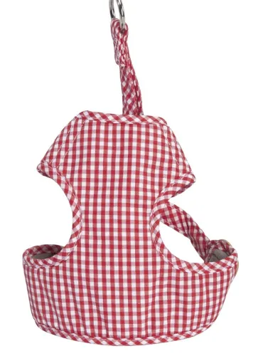 Pettorina e Guinzaglio Quadretto Rosso XS - Camon