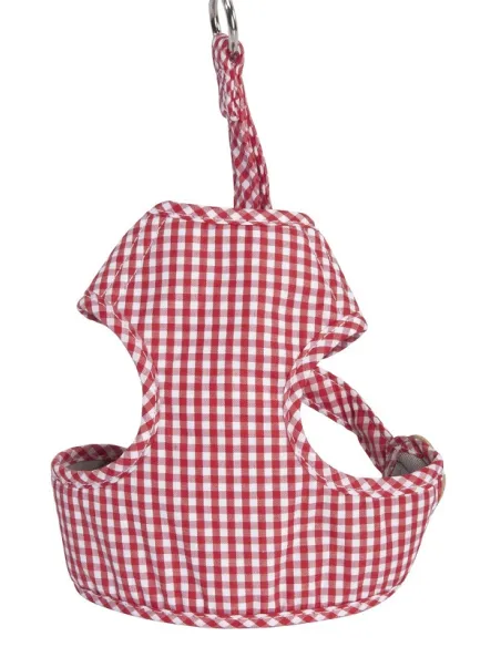 Pettorina e Guinzaglio Quadretto Rosso XS - Camon