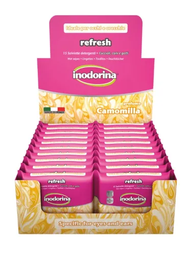 Inodorina Salviette Refresh Camomilla 15 Pezzi