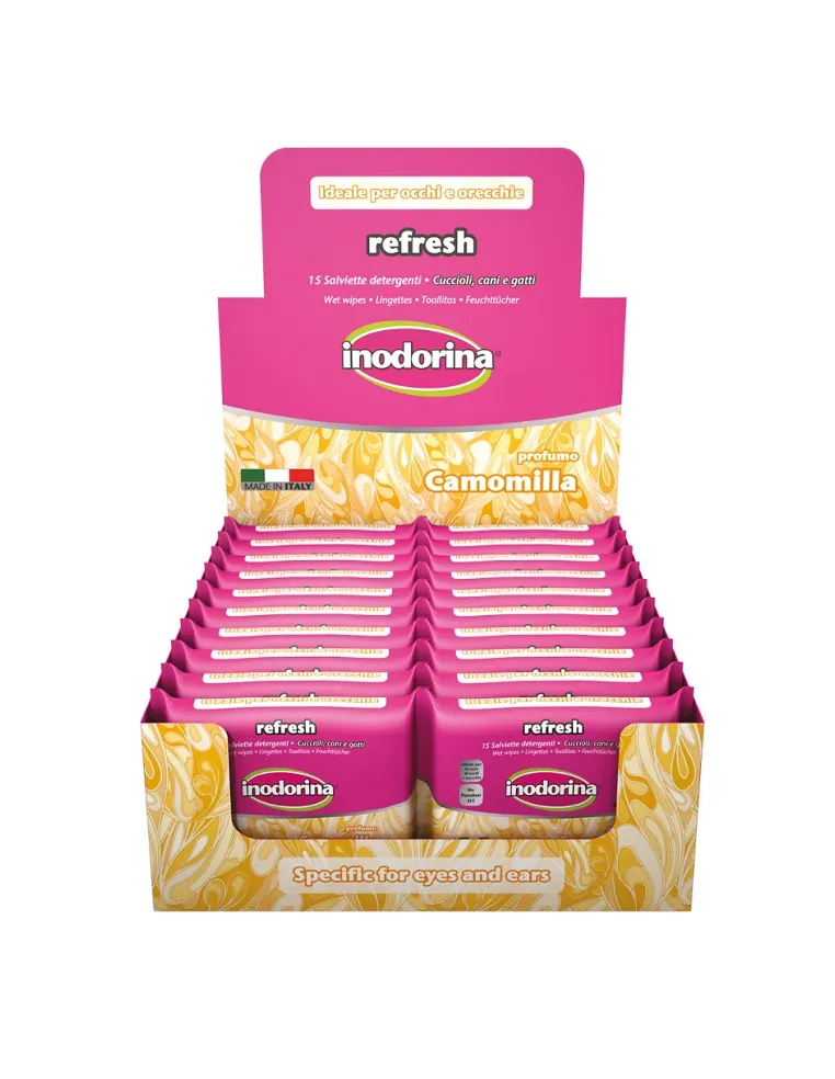 Inodorina Salviette Refresh Camomilla 15 Pezzi