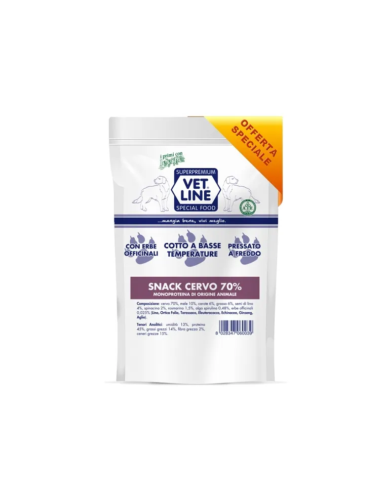 Vet Line Snack Cane Cervo 80 Gr