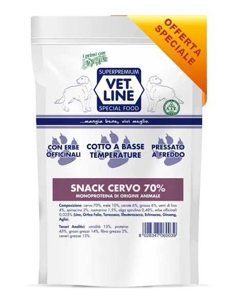 Vet Line Snack Cane Cervo 80 Gr