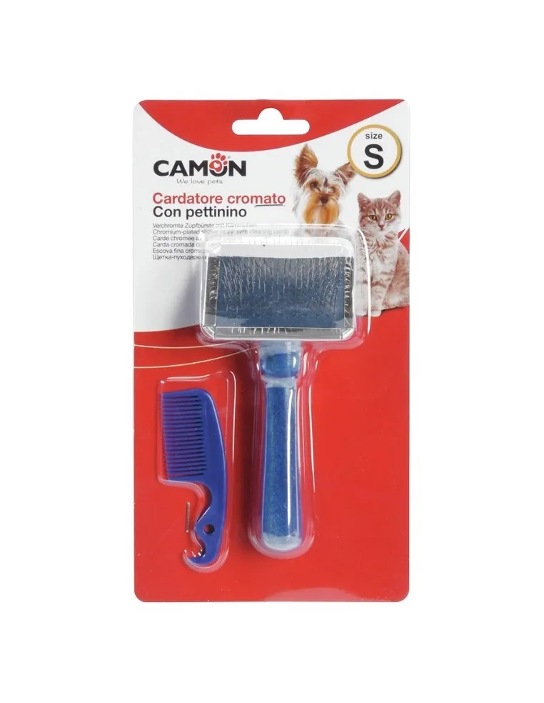 Cardatore Cromato con Pettinino XL