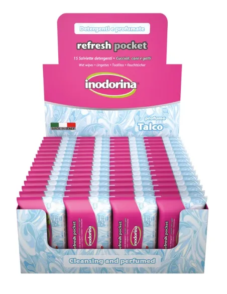 Inodorina Salviette Pocket Talco 15 Pezzi