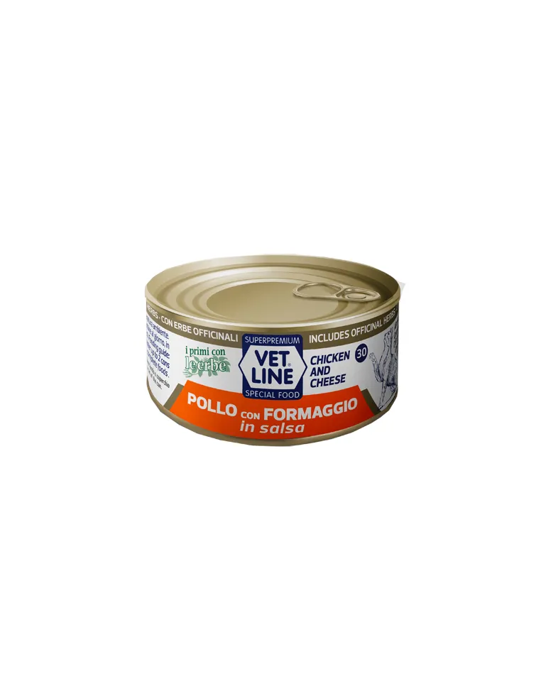 Vet Line Gatto Pollo E Formaggio In Salsa 70 Gr