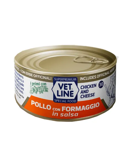 Vet Line Gatto Pollo E Formaggio In Salsa 70 Gr