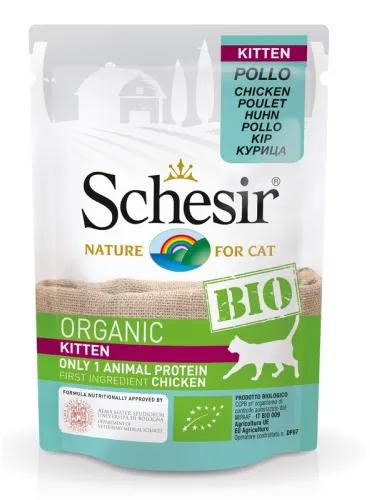 Schesir Cat Bio Kitten Pollo 85gr