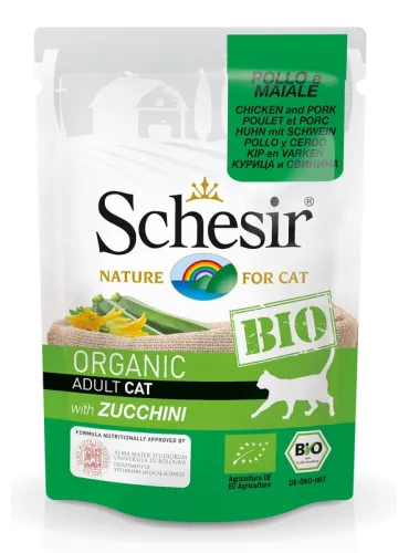 Schesir Cat Bio Pollo/Maiale/Zucchine 85 Gr