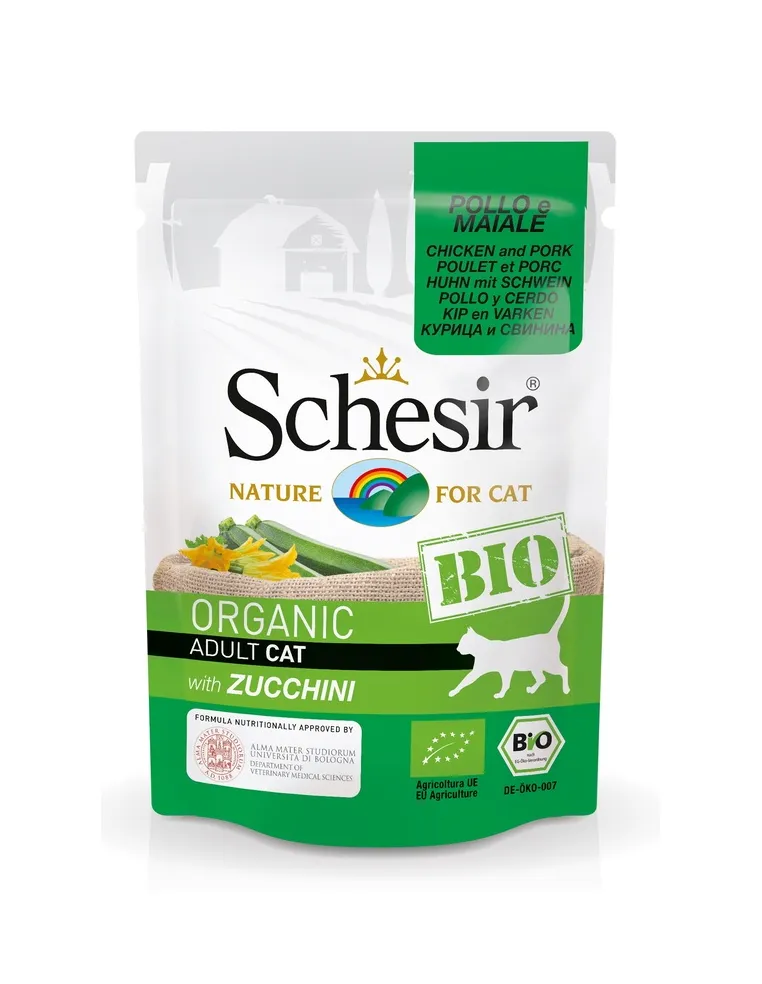 Schesir Cat Bio Pollo/Maiale/Zucchine 85 Gr