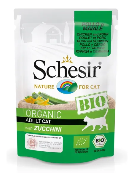 Schesir Cat Bio Pollo/Maiale/Zucchine 85 Gr