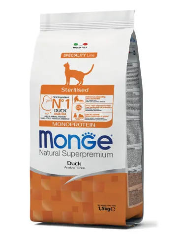 Monge Cat Sterilised Anatra 10 Kg