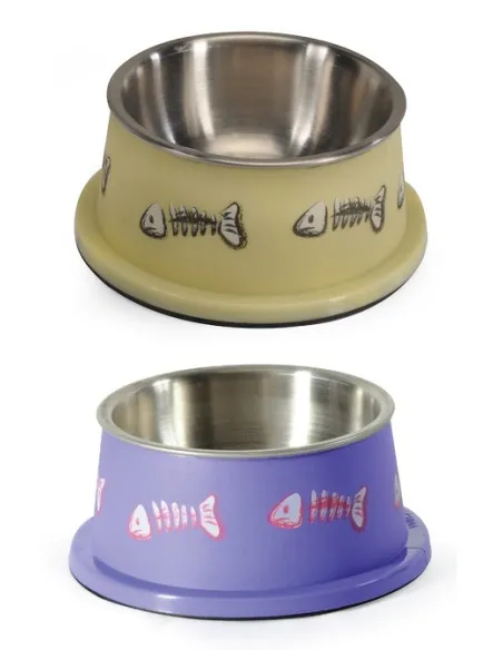 Ciotola Acciaio Plastica 1500 ml Camon Ciotola Acciaio Plastica 1500 ml Camon