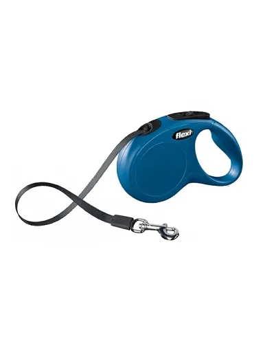 Flexi New Classic S Fettuccia 5 mt 15 kg Blu