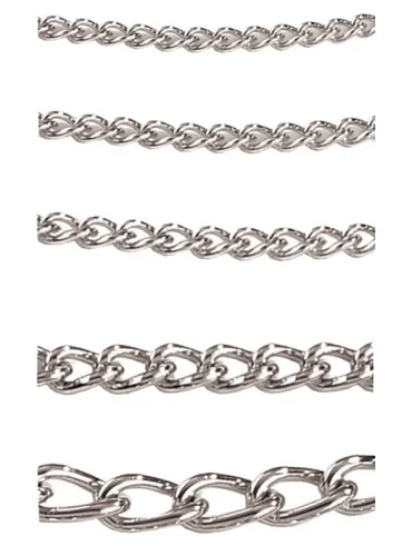 Guinzaglio Nylon e Catena 2.5 x 80 cm Rosso