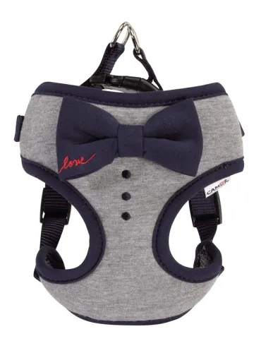 Pettorina Grigia Fiocco Blu 33cm-41cm Camon