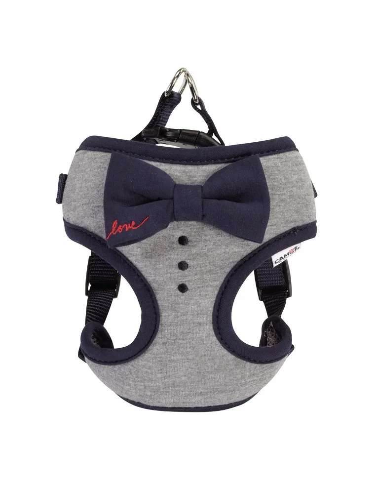 Pettorina Grigia Fiocco Blu 33cm-41cm Camon