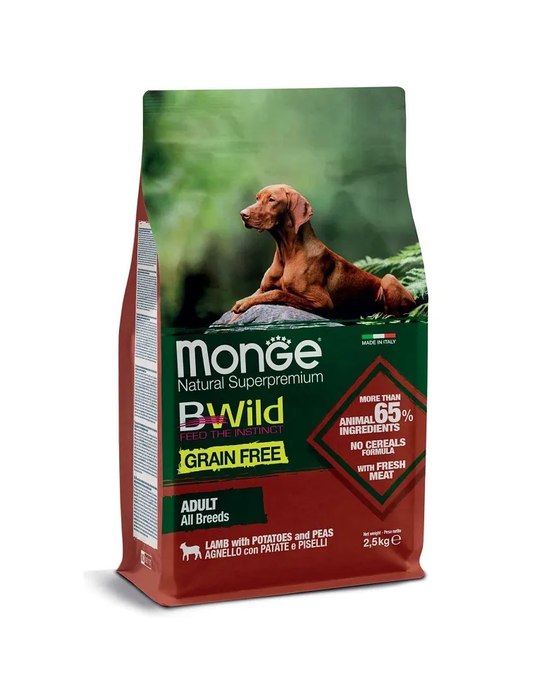 Monge Bwild Grain Free Dog Agnello 2,5 Kg