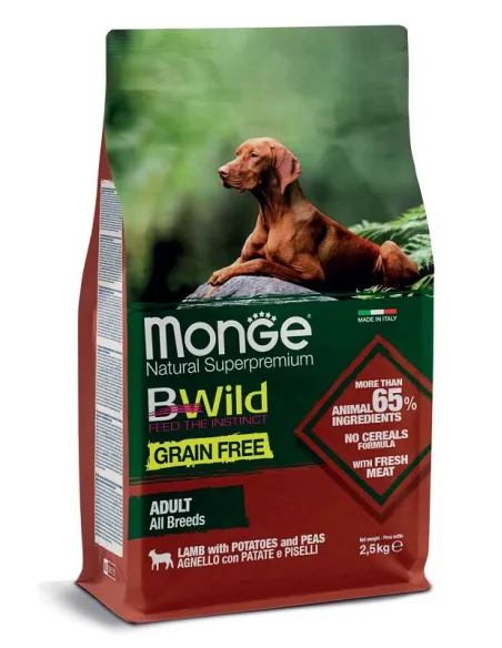 Monge Bwild Grain Free Dog Agnello 2,5 Kg