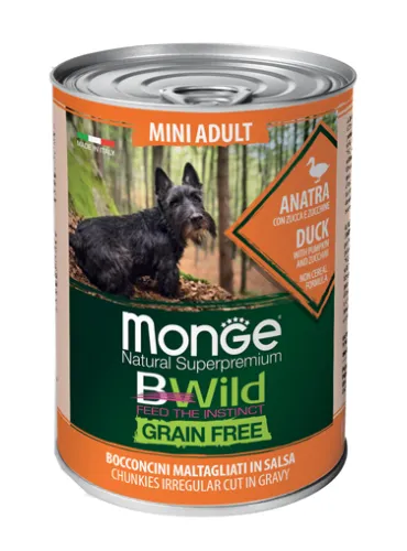 Monge Bwild Mini Adulto Anatra 400 gr