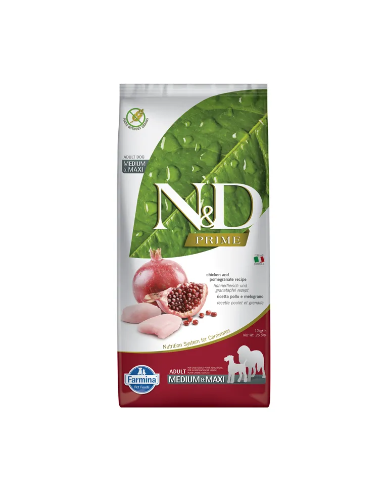N&D Prime Dog Adult Pollo Med/Max 12 Kg
