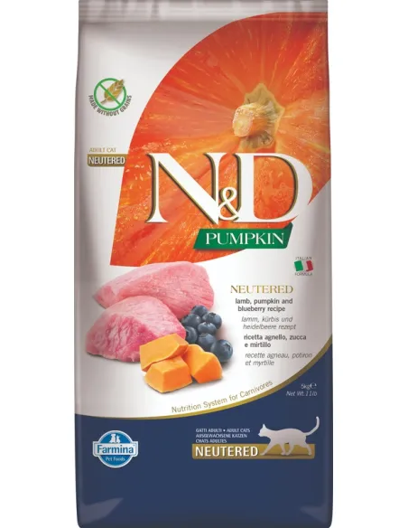 N&D Pumpkin Gatto Agnello Neut. 5 Kg
