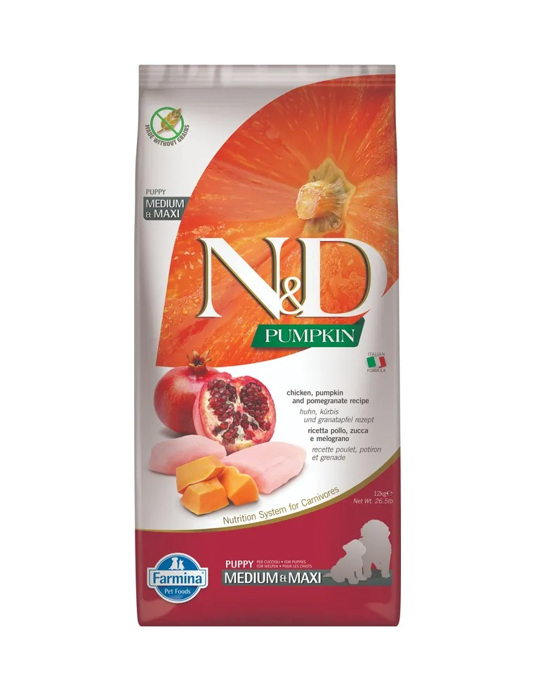 N&D Pumpkin Puppy Med/Max Pollo 12 Kg