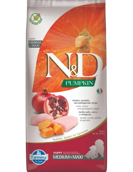 N&D Pumpkin Puppy Med/Max Pollo 12 Kg
