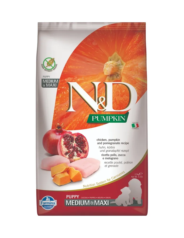 N&D Pumpkin Puppy Med/Max Pollo 2,5 Kg