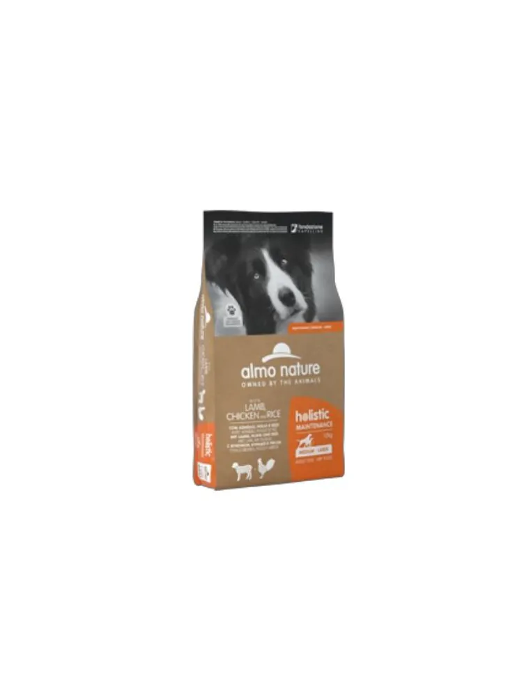 Almo Dog Holistic M-L 12 Kg Agnello Pollo E Riso