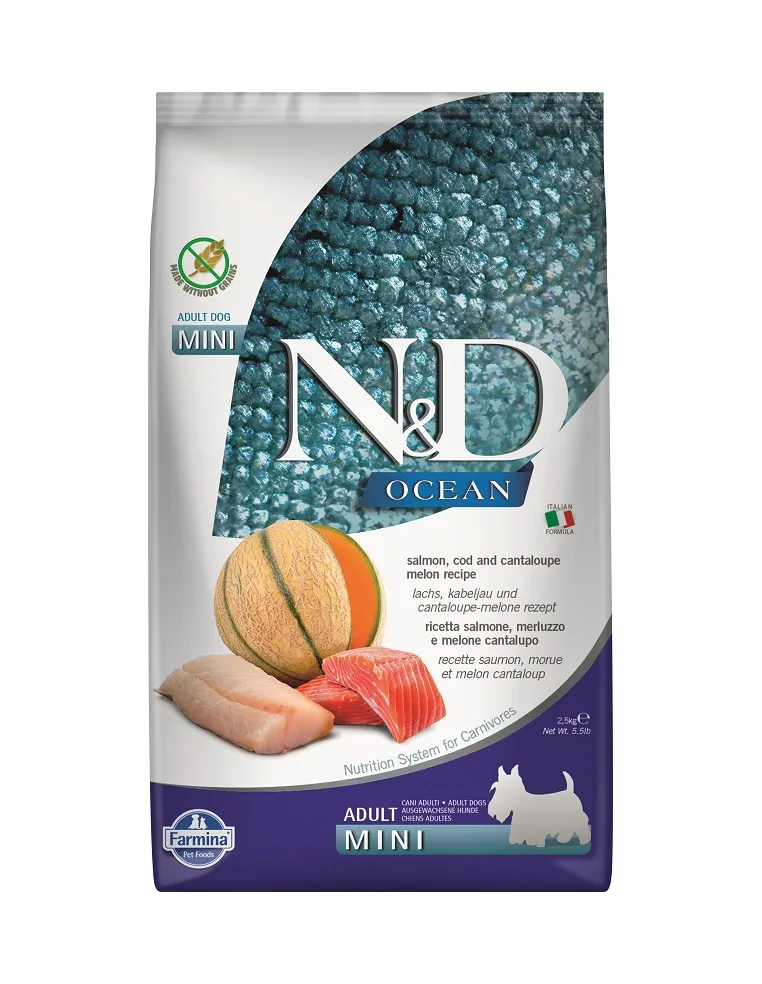 N&D Ocean Salmone Merluzzo Melone Ad Mini 2,5kg