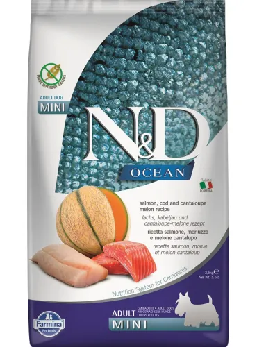 N&D Ocean Salmone Merluzzo Melone Mini 800gr