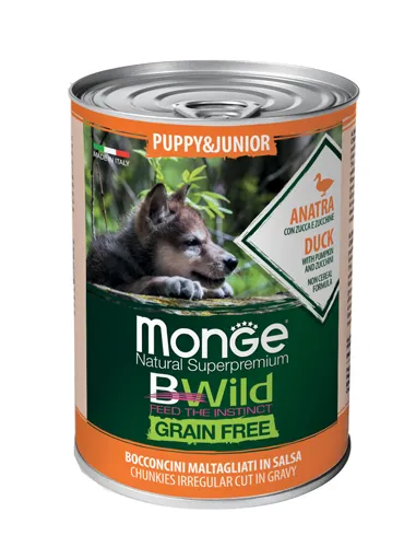 Monge Bwild Junior Anatra 400 gr