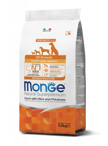Monge Dog Puppy All Breeds Anatra 2,5 Kg