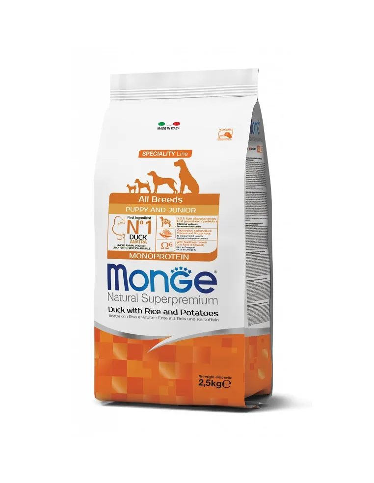 Monge Dog Puppy All Breeds Anatra 2,5 Kg