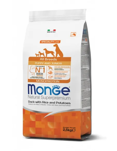 Monge Dog Puppy All Breeds Anatra 2,5 Kg