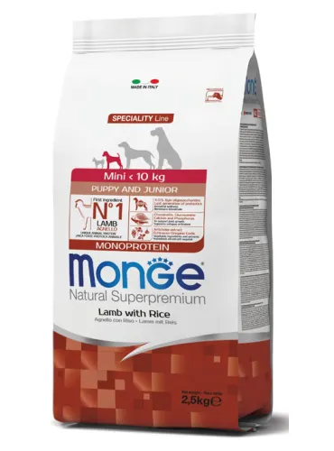 Monge Dog Puppy Mini Agnello 800 gr