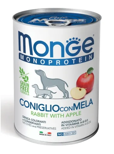 Monge Dog Frut Coniglio Mela 400 Gr