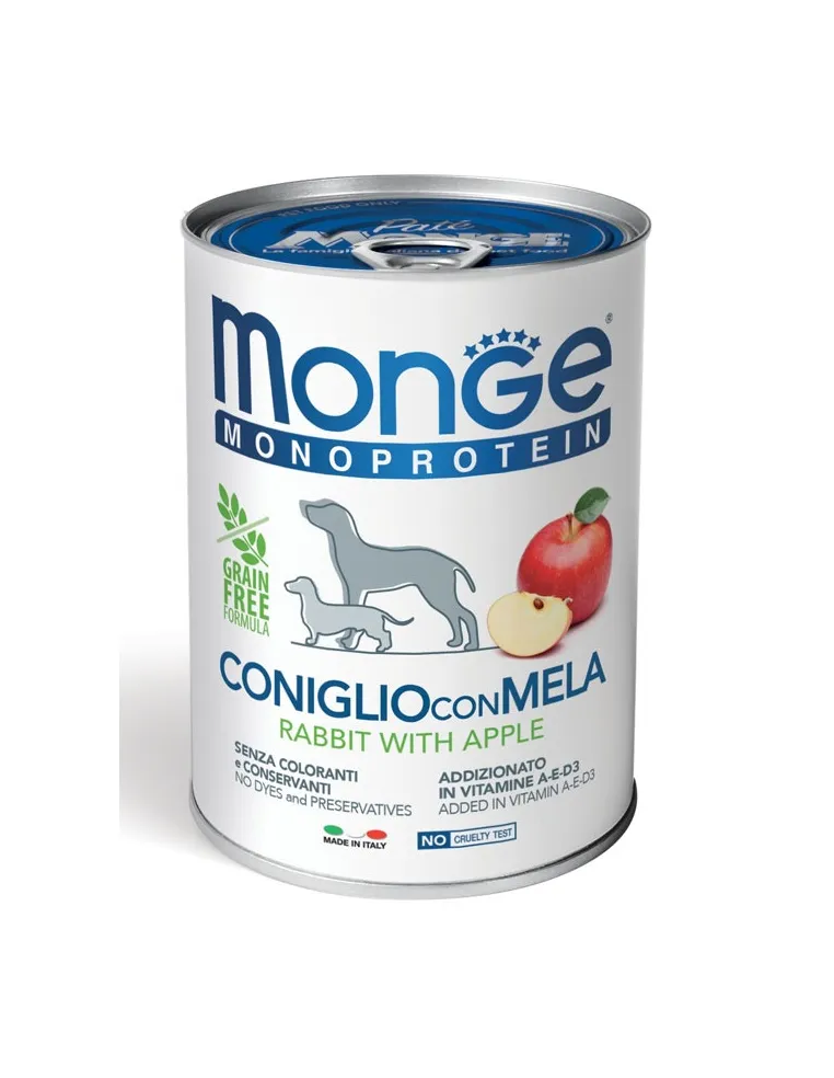 Monge Dog Frut Coniglio Mela 400 Gr