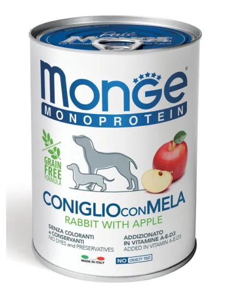 Monge Dog Frut Coniglio Mela 400 Gr