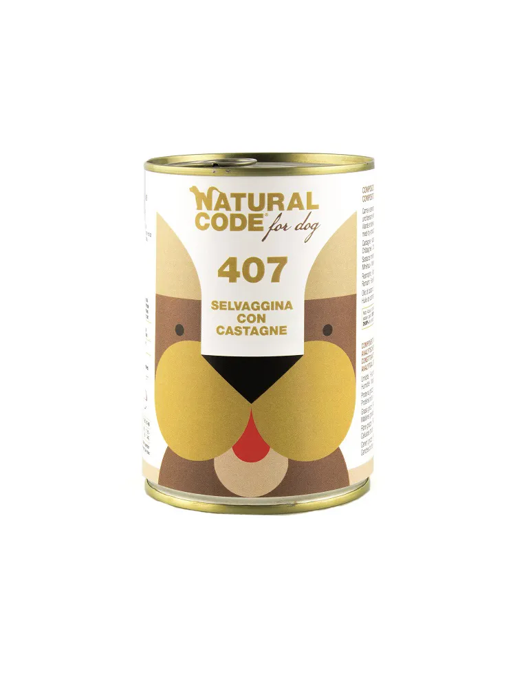 Natural Line Dog 400gr Selvaggina Castag Ne