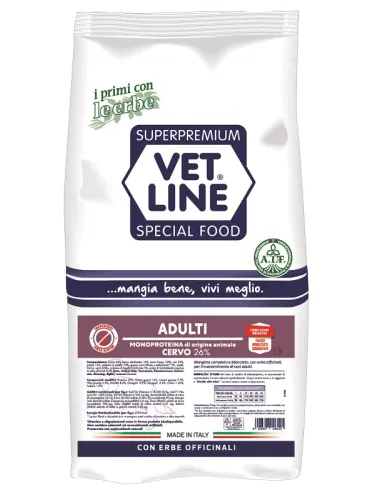 Vet Line Cane Adulto Cervo 12,5 Kg