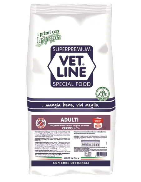 Vet Line Cane Adulto Cervo 12,5 Kg