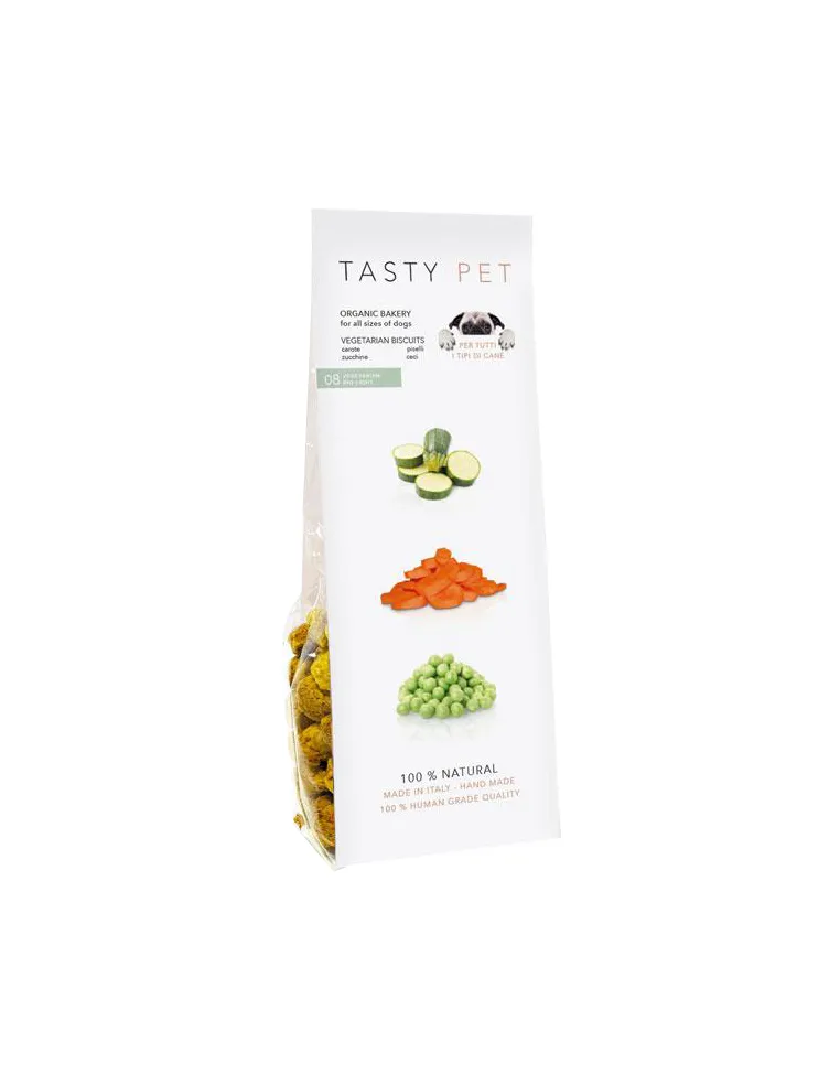 Tasty Pet Cane Natural Bio Biscuit Vege Tarian Vegan 80 Gr